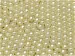 Czech Round Beads 2mm: CZRD2-02010-25110 -  Alabaster Pastel Lt.Cream - 25 Count