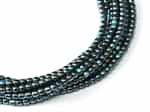 Czech Round Beads 2mm: CZRD2-23980-14400-28701 - Jet Hematite AB - 25 pieces