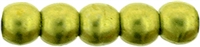 Czech Round Beads 2mm: CZRD2-77058 - ColorTrends: Saturated Metallic Primrose Yellow - 25 pieces