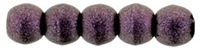 Czech Round Beads 2mm: CZRD2-79086 - Metallic Suede - Pink - 25 pieces