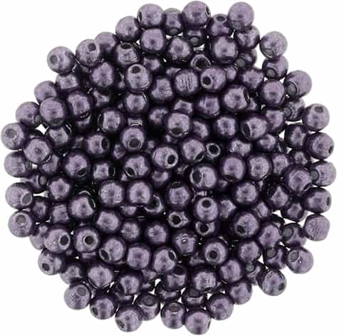 [ 4-1-A-1 ] Round Beads 3mm: CZRD3-04B02 - ColorTrends: Saturated Metallic Tawny Port - 25 pieces