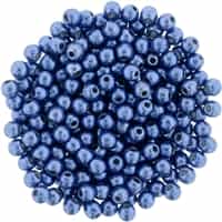 Round Beads 3mm: CZRD3-04B05 - ColorTrends: Saturated Metallic Navy Peony - 25 pieces