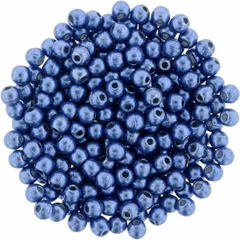 Round Beads 3mm: CZRD3-04B05 - ColorTrends: Saturated Metallic Navy Peony - 25 pieces