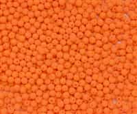 Round Beads 3mm: CZRD3-25122 - Neon Bright Orange - 25 pieces