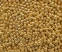 Round Beads 3mm: CZRD3-270  - 24KT Gold Plated - 25 pieces