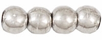 Round Beads 3mm: CZRD3-27000  - Silver - 25 pieces