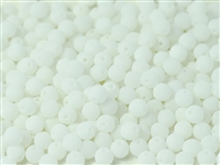 Round Beads 3mm: CZRD3-92920  - Bondelli Matte White - 25 pieces