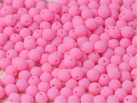 Round Beads 3mm: CZRD3-92923  - Bondelli Matte Soft Pink - 25 pieces