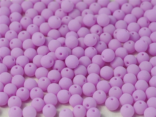 Round Beads 3mm: CZRD3-92925  - Bondelli Matte Lilac - 25 pieces