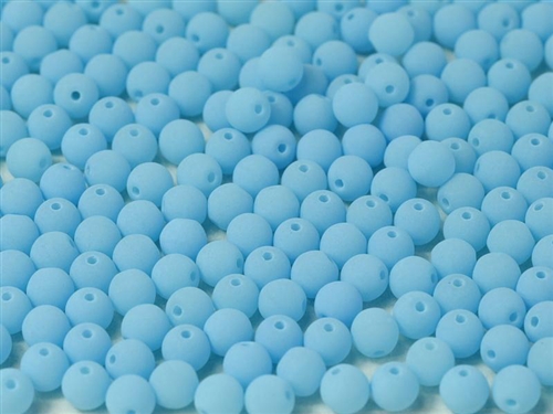 Round Beads 3mm: CZRD3-92927  - Bondelli Matte Blue Raspberry - 25 pieces