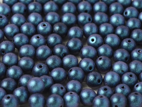 Round Beads 3mm: CZRD3-94105 - Polychrome Indigo Orchid - 25 pieces