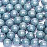 Round Beads 3mm: CZRD3-P14464 - Chalk White Baby Blue Luster - 25 pieces
