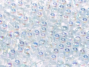 Round Beads 4mm: CZRD4-00030-98538 - Crystal Blue Rainbow - 25 pieces
