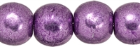 Round Beads 4mm: CZRD4-07B06 - ColorTrends: Saturated Metallic Grapeade - 25 pieces