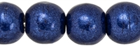 Round Beads 4mm: CZRD4-07B07 - ColorTrends: Saturated Metallic Evening Blue - 25 pieces