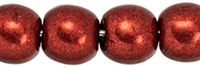Round Beads 4mm: CZRD4-07B10 - ColorTrends: Saturated Metallic Merlot - 25 pieces