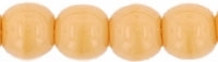 Round Beads 4mm: CZRD4-13040  - Opaque - Medium Beige - 25 pieces