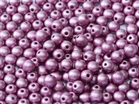 Round Beads 4mm: CZRD4-29428 - Alabaster Metallic Lilac - 25 pieces