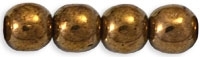 Round Beads 4mm: CZRD4-90215 - Bronze - 25 pieces