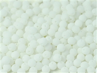 Round Beads 4mm: CZRD4-92920 - Bondelli Matte White - 25 pieces