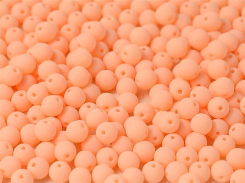 Round Beads 4mm: CZRD4-92922 - Bondelli Matte Orange - 25 pieces