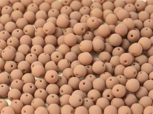 Round Beads 4mm: CZRD4-92940 - Bondelli Matte Cappuccino - 25 pieces