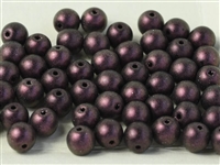 Round Beads 4mm: CZRD4-94106 - Polychrome Plum - 25 pieces