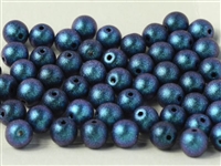 Round Beads 4mm: CZRD4-94109 - Polychrome Dark Capri - 25 pieces