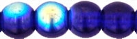 Round Beads 4mm: CZRD4-X3009 - Cobalt AB - 25 pieces