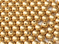 Round Beads 6mm: CZRD6-01710- Matte Light Gold - 25 pieces