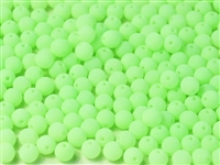 Round Beads 6mm: CZRD6-92924 - Bondelli Matte Lime - 25 pieces