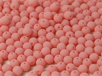 Round Beads 6mm: CZRD6-92944 - Bondelli Matte Coral - 25 pieces