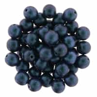 Round Beads 6mm: CZRD6-94105  - Polychrome - Indigo Orchid - 25 pieces