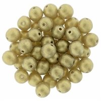Round Beads 6mm: CZRD6-MSG1023 - Sueded Gold Smokey Topaz - 25 pieces