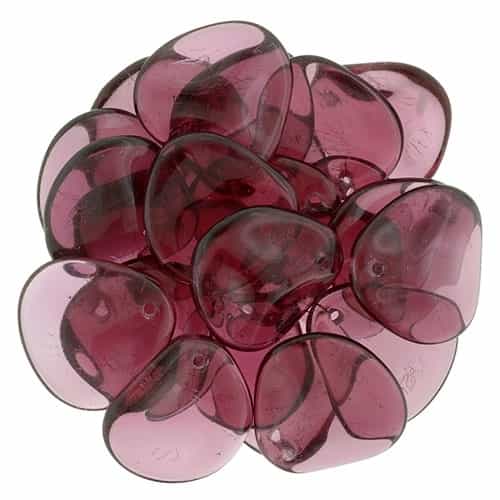 Czech Rose Petals 14/13mmï¿½- CZRP-7035 - Fuchsia - 12 Petals