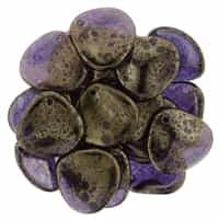 Czech Rose Petals 14/13mmï¿½- CZRP-MD2051 - Moon Dust - Tanzanite - 12 Petals