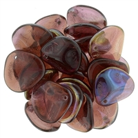 Czech Rose Petals 14/13mm- CZRP-W9008 - Twilight - Siam Ruby - 12 Petals