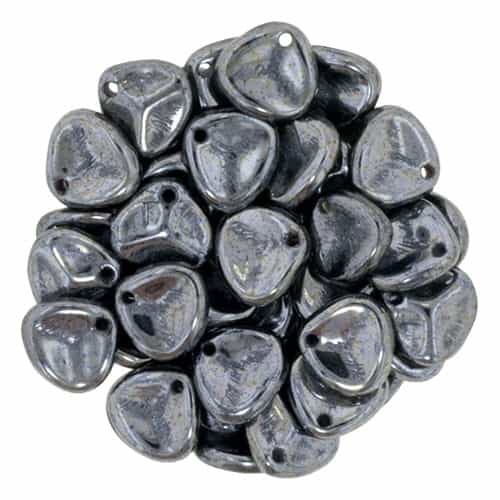 Rose Petals 8/7mm - CZRP8-14400 - Hematite - 25 Petals