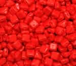 Czech Silky 2-Hole Beads 6x6mm - CZS-93190 - Opaque Red - 25 count