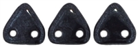 CzechMates Two Hole Trangles 6mm: CZT-14400 - Hematite - 25 count