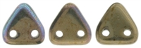CzechMates Two Hole Trangles 6mm: CZT-15768 - Oxidized Bronze Clay - 25 count