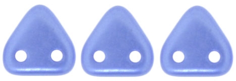 CzechMates Two Hole Trangles 6mm: CZT-25015 - Pearl Coat - Baby Blue