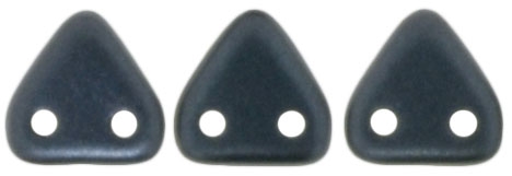 CzechMates Two Hole Trangles 6mm: CZT-25037 - Peral Coat - Charcoal