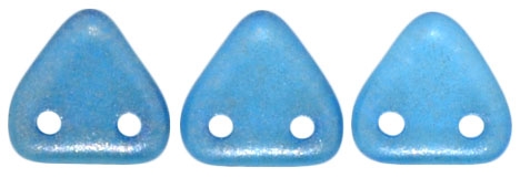 CzechMates Two Hole Trangles 6mm: CZT-29266 - Halo - Azurite