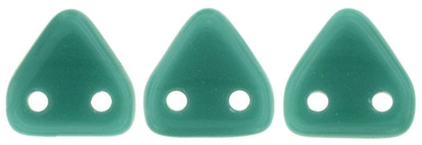 CzechMates Two Hole Trangles 6mm: CZT-6315 - Persian Turquoise - 25 count