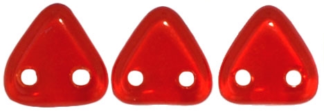 CzechMates Two Hole Trangles 6mm: CZT-9008 - Siam Ruby