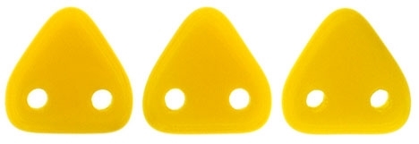 CzechMates Two Hole Trangles 6mm: CZT-93110 - Opaque - Sunflower Yellow - 25 count
