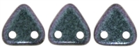 CzechMates Two Hole Trangles 6mm: CZT-94102 - Polychrome - Orchid Aqua - 25 count