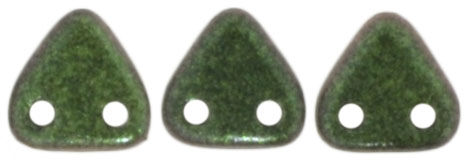 CzechMates Two Hole Trangles 6mm: CZT-94103 - Polychrome - Olive Mauve - 25 count