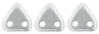 CzechMates Two Hole Trangles 6mm: CZT-K0170 - Matte Metallic Silver